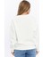 Kadife Ayıcıklar Desenli Şardonlu (Içi Polarlı) Ekru Regular Fit Bisiklet Yaka Kadın Sweatshirt 4