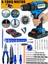 Alman Xr 398 Vf 45 Tork Kademeli 2 Akülü Vidalama + 37 Parça Komple Usta Alet Seti 2