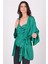Misiana Leopar Jakarlı Kimono Yeşil 2