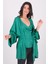 Misiana Leopar Jakarlı Kimono Yeşil 1