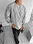 Erkek Oversize Kadife Dokulu Sweatshirt Gri 3