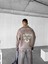 Erkek Oversize Yuvarlak Yaka Nakışlı Sweatshirt Kahverengi 2