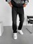Erkek Baggy Fit %100 Pamuk Basic Jean Pantolon Siyah 2