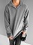 Erkek Polo Yaka Polar Sweatshirt Füme 1