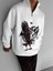 Erkek Rahat Kalıp Baskılı Yarım Fermuarlı Sweatshirt Ekru 2