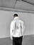 Erkek Oversize Yarım Fermuarlı Dik Yakalı Baskılı Sweatshirt Ekru 2