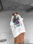 Erkek Rahat Kalıp Baskılı Yuvarlak Yaka Sweatshirt Ekru 3