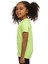 Neon Sarı Basic Unisex Çocuk Sıfır Yaka Kısa Kollu Tişört 2