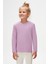 Lila Basic Unisex Çocuk Mevsimlik Sıfır Yaka Uzun Kollu Tişört 2
