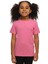 Şeker pembe Basic Unisex Çocuk Sıfır Yaka Kısa Kollu Tişört 1