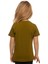Zeytin Yeşili Basic Unisex Çocuk Sıfır Yaka Kısa Kollu Tişört 3