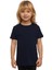 Koyu Lacivert Basic Unisex Çocuk Sıfır Yaka Kısa Kollu Tişört 1