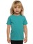 Açık Petrol Basic Unisex Çocuk Sıfır Yaka Kısa Kollu Tişört 1
