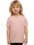 Koyu Pembe Melanj Basic Unisex Çocuk Sıfır Yaka Kısa Kollu Tişört 1