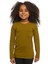 Zeytin Yeşili Basic Unisex Çocuk Mevsimlik Sıfır Yaka Uzun Kollu Tişört 1