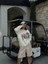 Kadın Ekru Leopar Nakışlı Şardonlu 3 Iplik Pamuk Sweatshirt 28049 2