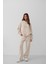 Oversize Bej Sweatshirt Eşofman Takım 1
