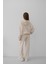 Oversize Bej Sweatshirt Eşofman Takım 4