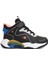 1050 Anatomik Çocuk Basket Ayakkabısı - NKT01050-SIYAH Beyaz-34 1