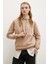 Kapüşonlu Sweatshirt Kahve 1