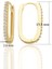 14K Altın Moda Minimalist Taşlı Küpe AT017 2