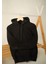 Siyah Renkli Kapüşonlu Kanguru Cepli Sweatshirt 6