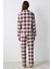 Brown Gingham Kahverengi Gömlek Pantolon Pijama Takımı 4