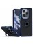 Infinix Hot 40 Pro Kılıf Yüzüklü Standlı Extra Darbe Emici Sert Silikon Kapak Lacivert 1