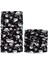Siyah Renk Üzeri Likralı Beyaz Kemik Kafatası Iskelet Baskılı Baf Buff Bandana 30X48 cm 2