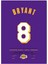 Kobe Bryant 8 Forma 40 x 55 cm Nba Lakers Jersey Kanvas Tablo 1