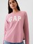 Kadın Pembe Organik Pamuk Raglan Gap Logo T-Shirt 3