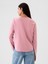 Kadın Pembe Organik Pamuk Raglan Gap Logo T-Shirt 5