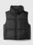 Kadın Siyah Gap Logo Geri Dönüştürülmüş Crop Puffer Şişme Yelek 2