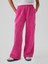 Kız Çocuk Pembe Wide-Leg Kadife Pull-On Kargo Pantolon 5