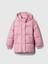 Kız Çocuk Pembe Geri Dönüştürülmüş Heavyweight Primaloft® Puffer Şişme Mont 2