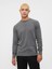 Erkek Gri Waffle-Knit Crewneck T-Shirt 1