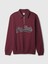 Erkek Bordo Gap Logo Vintage Soft Fermuarlı Pullover Sweatshirt 2