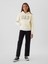 Kız Çocuk Kırık Beyaz Gap Logo Relaxed Fleece Sweatshirt 4