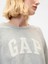 Kadın Gri Organik Pamuk Raglan Gap Logo T-Shirt 3