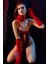 Kırmızı Dantelli Eldivenli Bodysuit 3