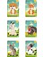 Ahşap Puzzle 6'lı Set Hayvalar Eğitici Yapboz Puzzle Set 4 (12 Parça) 1