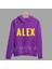 Alex De Souza Sırt Yazı Forma Baskılı Unisex Kapüşonlu Mavi Kışlık Sweatshirt 2