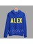 Biy Store Alex De Souza Sırt Yazı Forma Baskılı Unisex Kapüşonlu Mavi Kışlık Sweatshirt 1