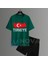 Türkiye Milli Takım Baskılı Futbol Forma Siyah Tişört Kadın Erkek Unisex T-Shirt Şort Takımı 1