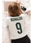 Fenomen Ronaldo Yazılı Futbol Baskılı Forma Siyah Tişört Kadın Erkek Unisex T-Shirt 2