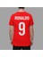 Fenomen Ronaldo Yazılı Futbol Baskılı Forma Siyah Tişört Kadın Erkek Unisex T-Shirt 2