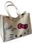 Hello Kitty Büyük Kapasiteli Kanvas Çanta Moda Tote Çanta Öğrenci Sınıfı Tote Çanta (Yurt Dışından) 1