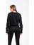 724501_SIGNATURE Style Kadın Kordon Bağlamalı Yuvarlak Yaka Crop Sweatshirt Siyah 4