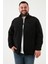 Regular Fit Dik Yaka Fermuarlı Büyük Beden Polar Hırka Erkek Hırka 5906028B 3