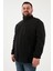 Regular Fit Dik Yaka Fermuarlı Büyük Beden Polar Hırka Erkek Hırka 5906028B 4